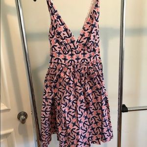 Vineyard vines pink and navy anchor dress